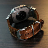 Tactical Vintage Leather Band for Apple Watch - Wear with style