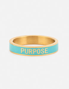 Teal Enamel Purpose Ring - Wear with style
