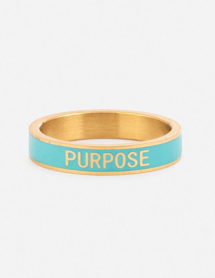 Teal Enamel Purpose Ring - Wear with style
