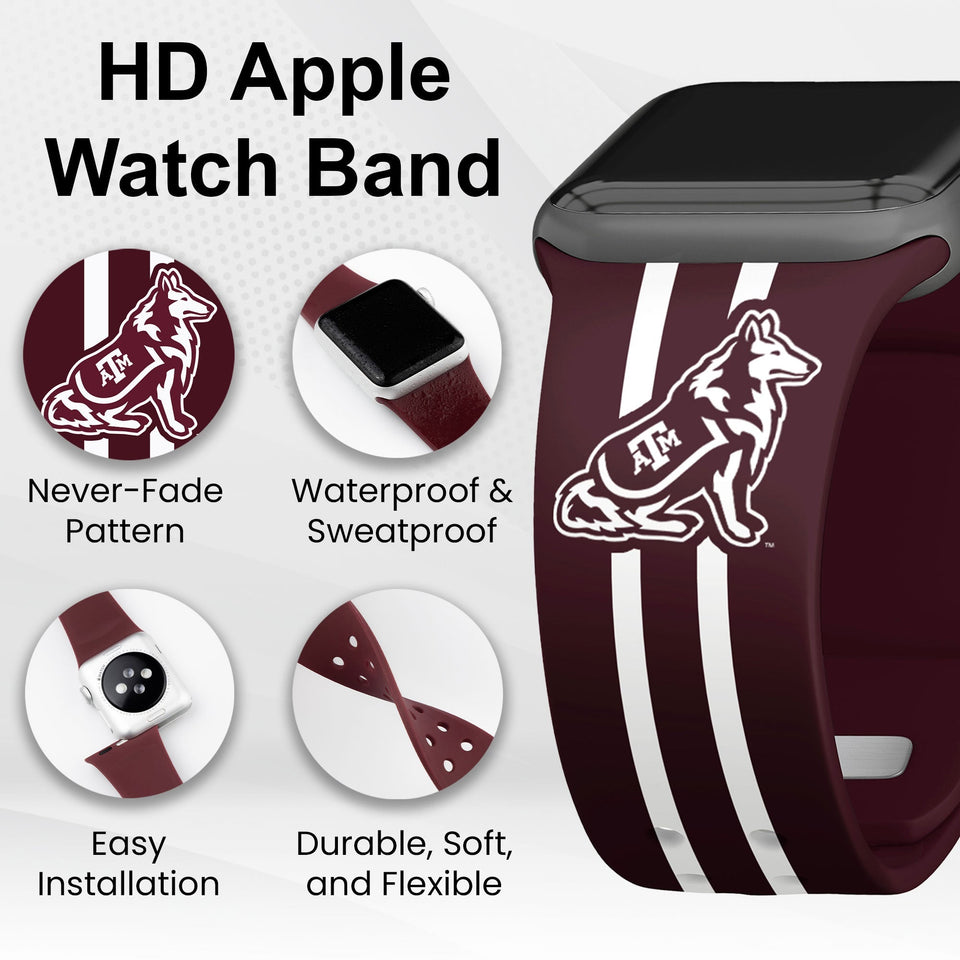 Texas A&M Aggies HD Apple Watch Band - Wear with style