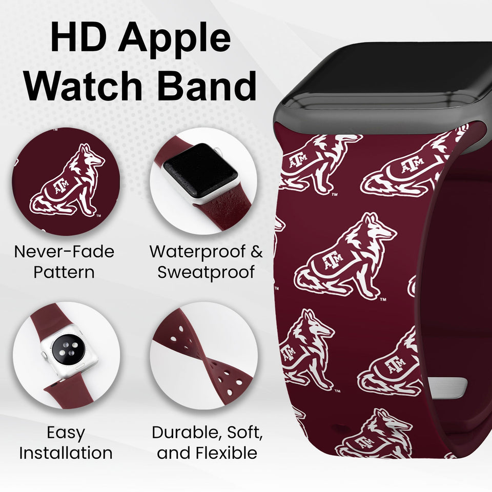 Texas A&M Aggies HD Apple Watch Band - Wear with style