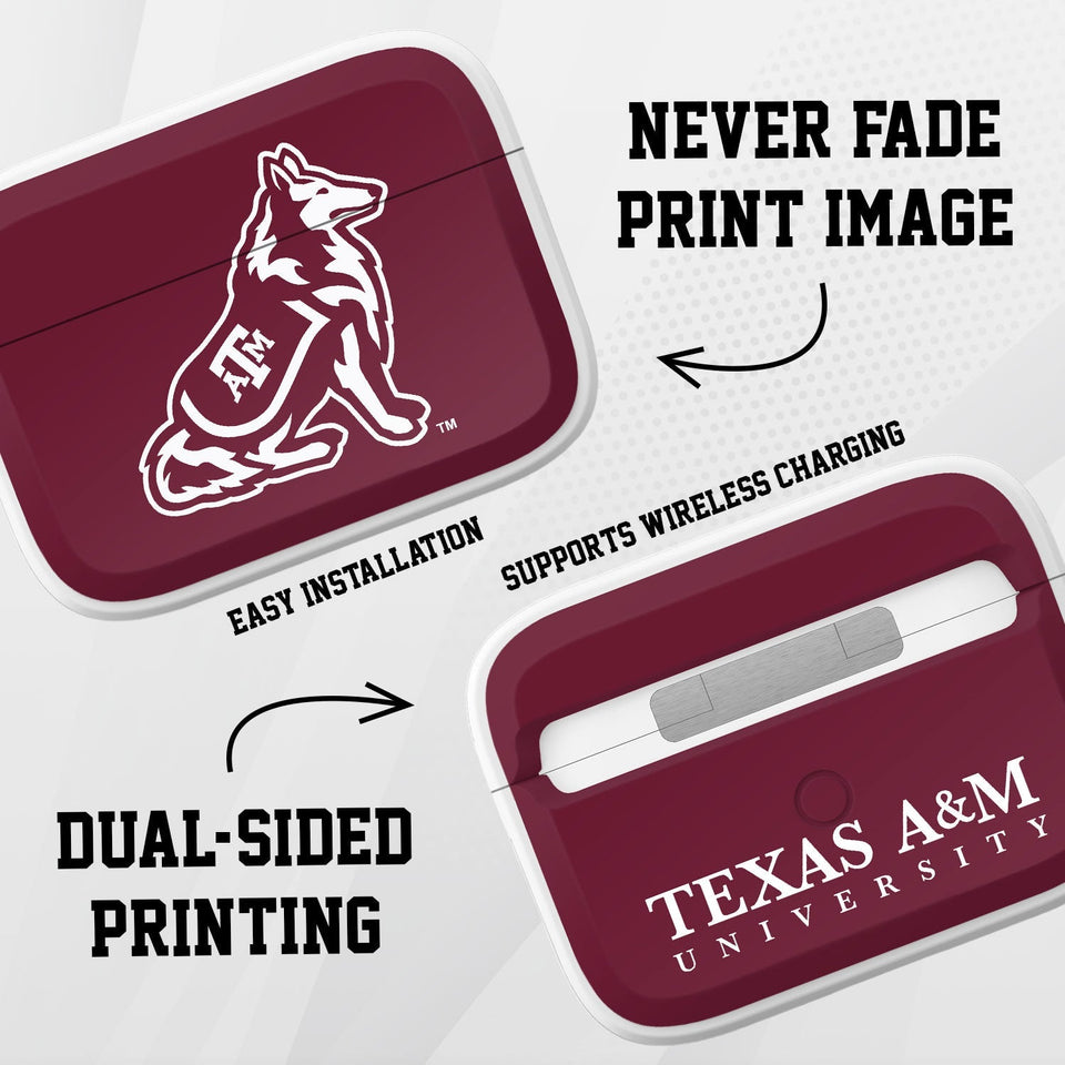 Texas A&M Aggies HDX Apple Airpods Pro 1 & 2 Case Cover - Wear with style