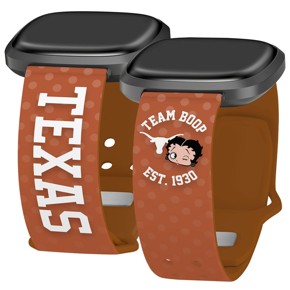 Texas Longhorns X Betty Boop HD Fitbit Versa 3 & Sense Watch Band - Wear with style