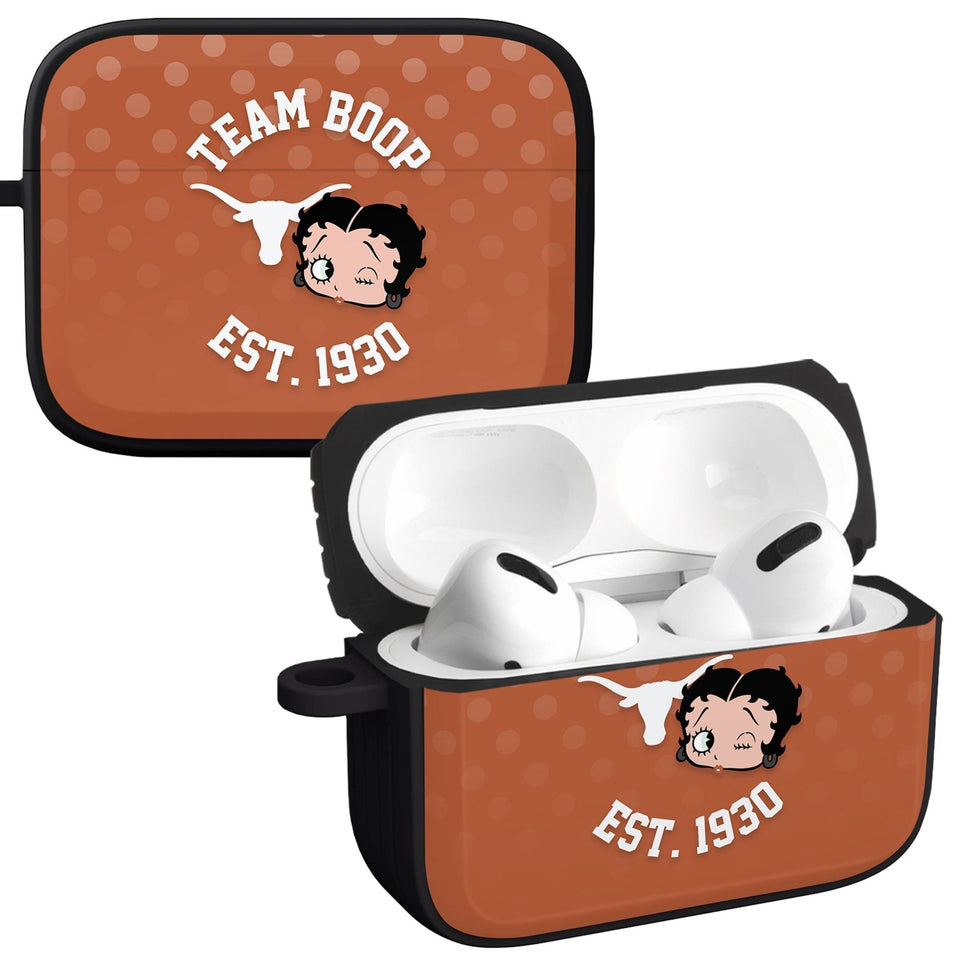 Texas Longhorns X Betty Boop HDX Case Apple AirPods Pro 1 & 2 Case Cover - Wear with style