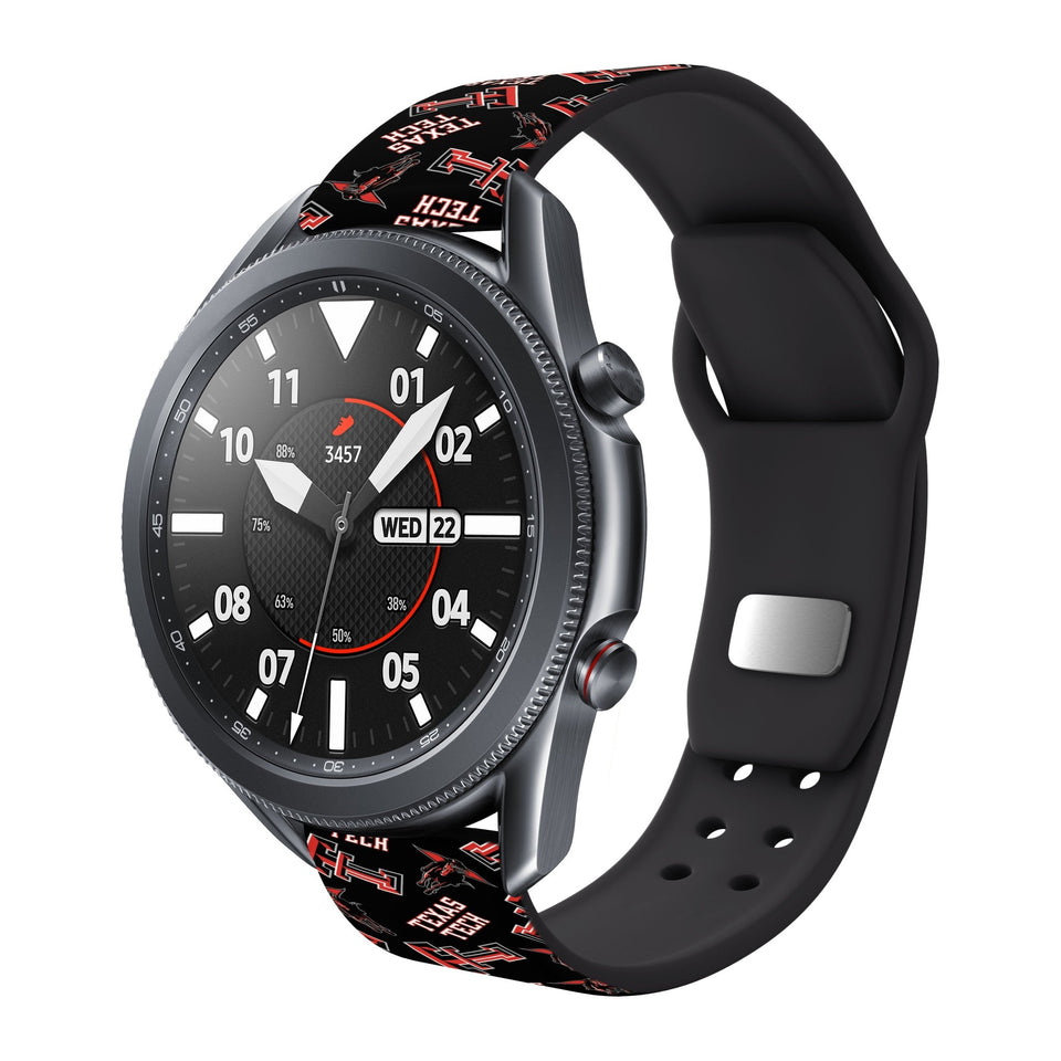 Texas Tech Red Raiders HD Watchband for Samsung, Garmin, Fossil, and More for Samsung, Garmin, Fossil, and More - Wear with style