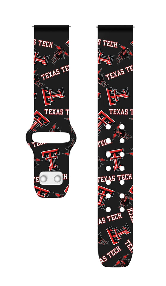 Texas Tech Red Raiders HD Watchband for Samsung, Garmin, Fossil, and More for Samsung, Garmin, Fossil, and More - Wear with style