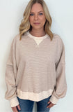 The Cal Pullover-Camel/Ecru - Wear with style