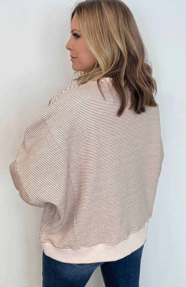 The Cal Pullover-Camel/Ecru - Wear with style