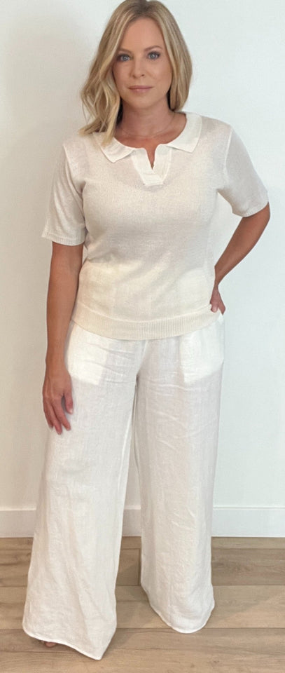 The Effortless Linen Pants-Off White - Wear with style