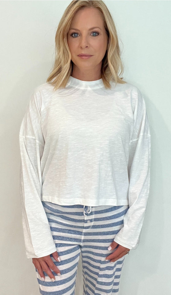 The Everyday Long Sleeve Tee-Off White - Wear with style