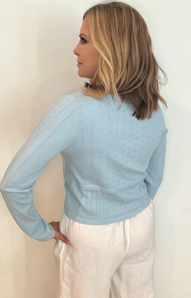 The Katherine Cardigan-Blue - Wear with style