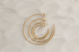 Thin Plain Light Hoop Minimalist Earrings - Wear with style