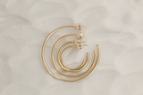 Thin Plain Light Hoop Minimalist Earrings - Wear with style