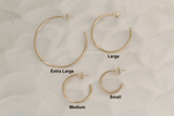 Thin Plain Light Hoop Minimalist Earrings - Wear with style