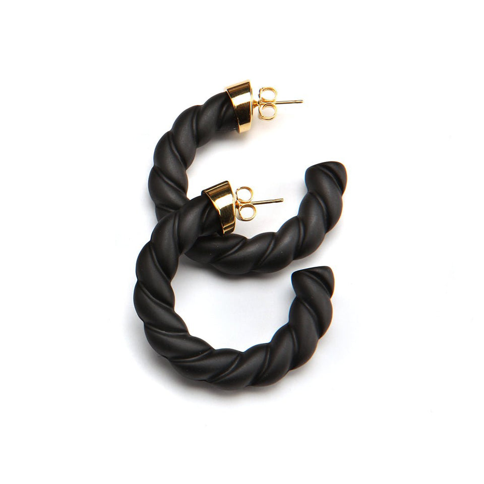 Tia Barile Earring Matte Black - Wear with style