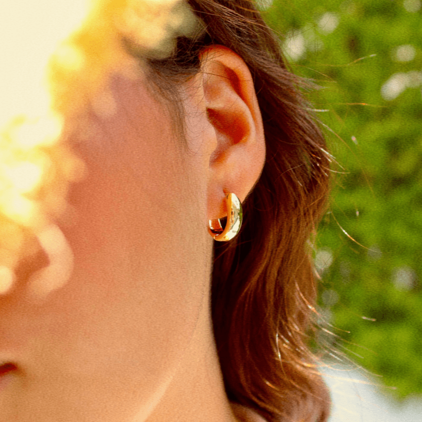 Tiny Plain Minimalistic and Simple Huggie Earrings - Wear with style