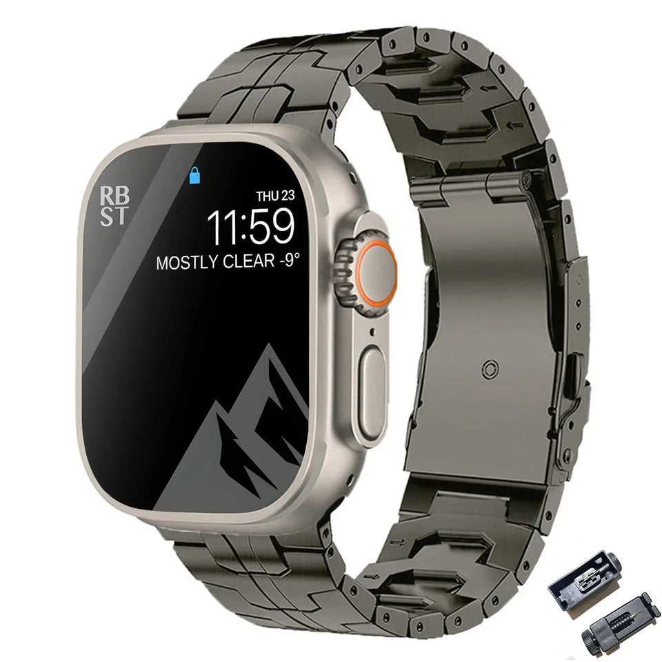 Titanium Metal Watchband For Apple Watch Ironman Basic Version - Wear with style