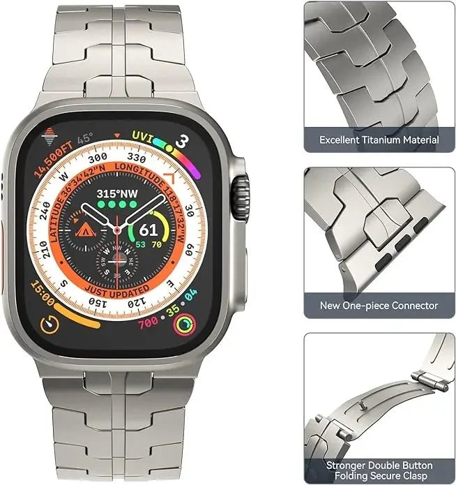 Titanium Metal Watchband For Apple Watch Ironman Basic Version - Wear with style