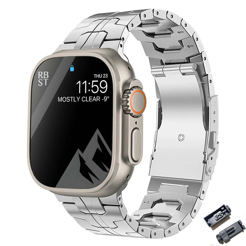 Titanium Metal Watchband For Apple Watch Ironman Basic Version - Wear with style