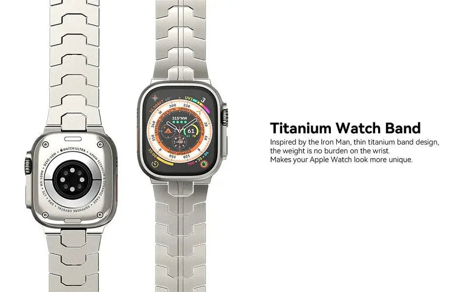 Titanium Metal Watchband For Apple Watch Ironman Basic Version - Wear with style