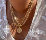 Toggle Chain Zirconia Compass Pendant - Wear with style