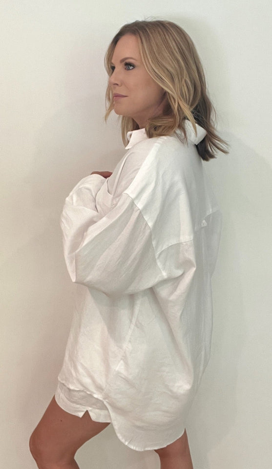 Trail Cotton Button Down-Off White - Wear with style