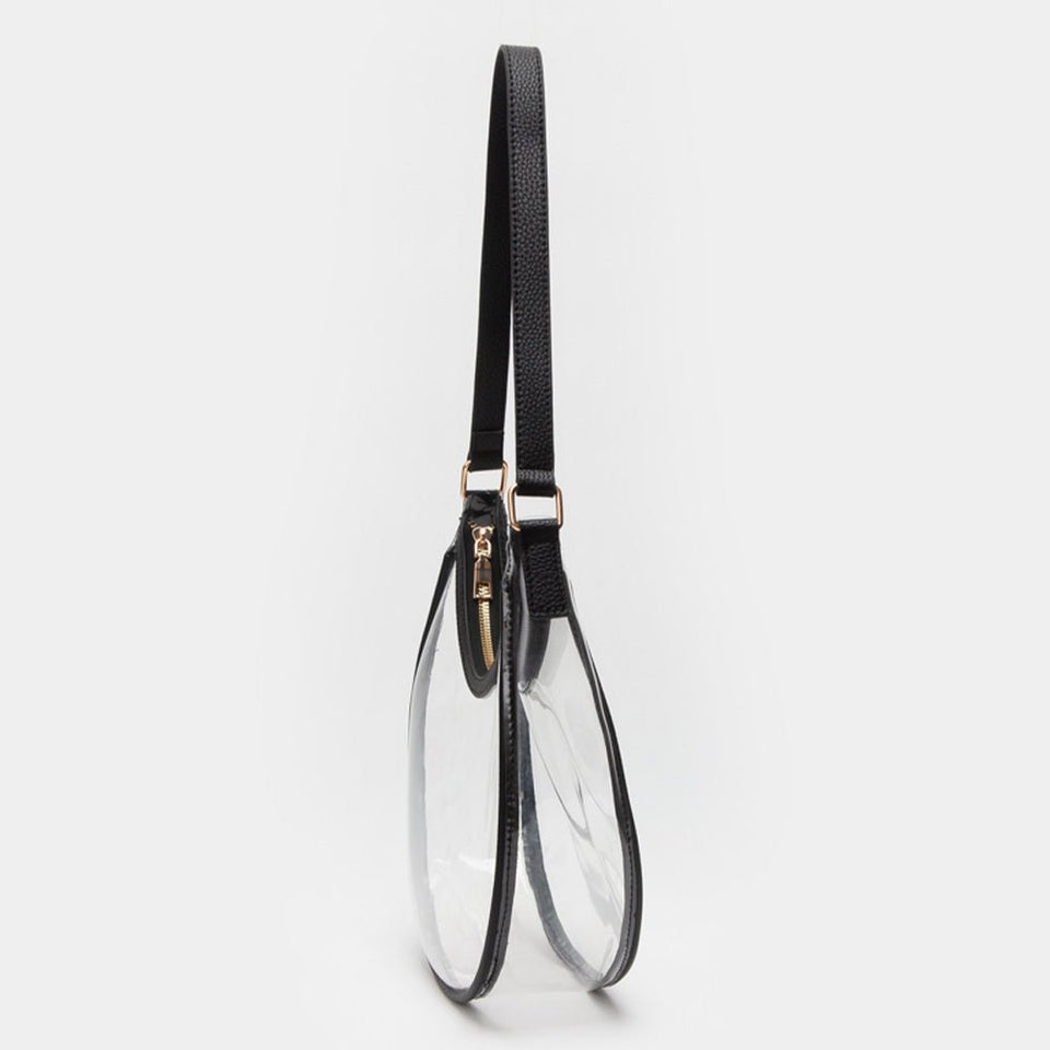 Transparent Shoulder Hobo Bag – Stadium and Concert Approved - Wear with style