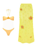 Tropical sally three piece Swimsuit - Wear with style