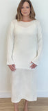 Tuscan Knit Maxi Dress-Cream - Wear with style