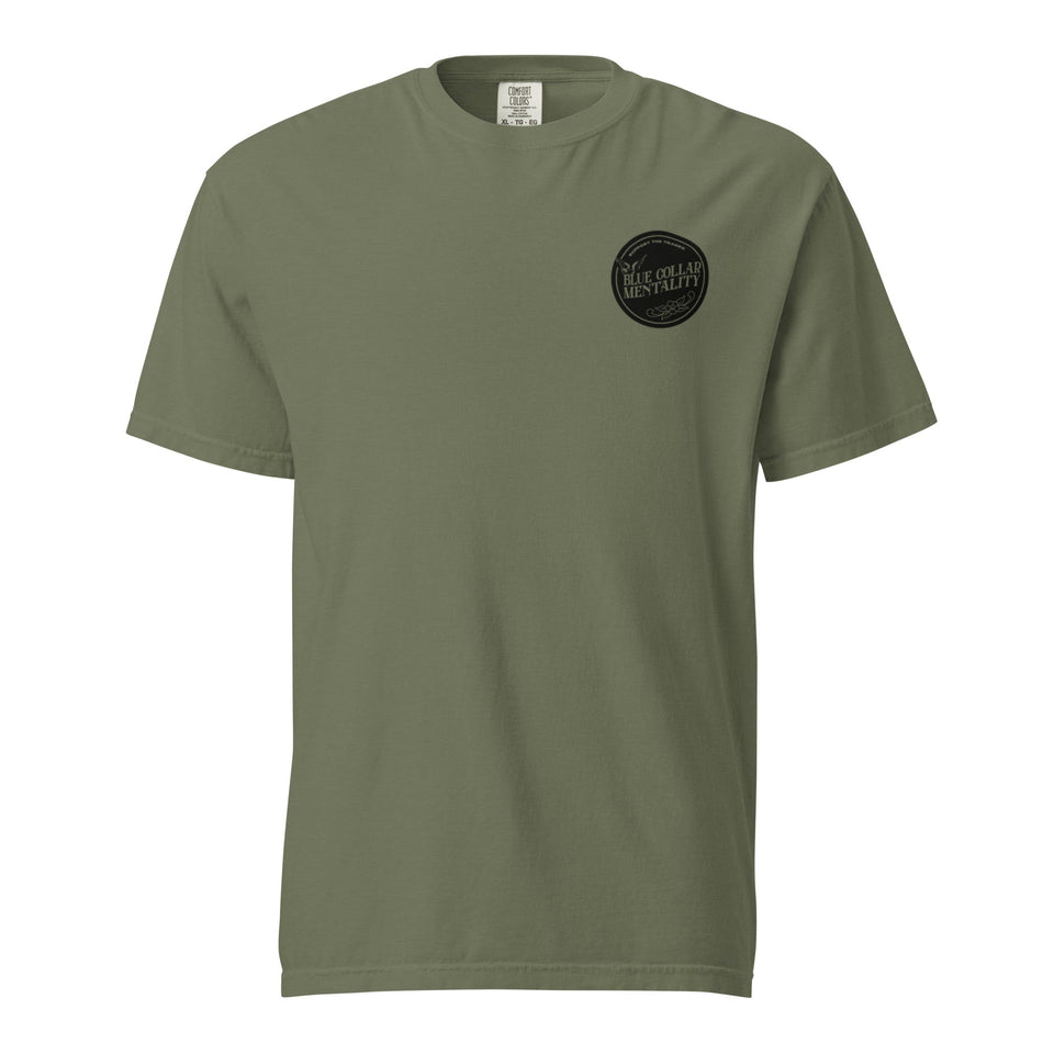 Support Blue collar mentality heavyweight t-shirt