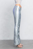 V - Cut Pleather Boot - Cut Pants | Low Rise Trendy Zipper Detail Pants - Wear with style