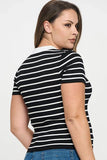 V-Neck Striped Polo Shirt - Wear with style