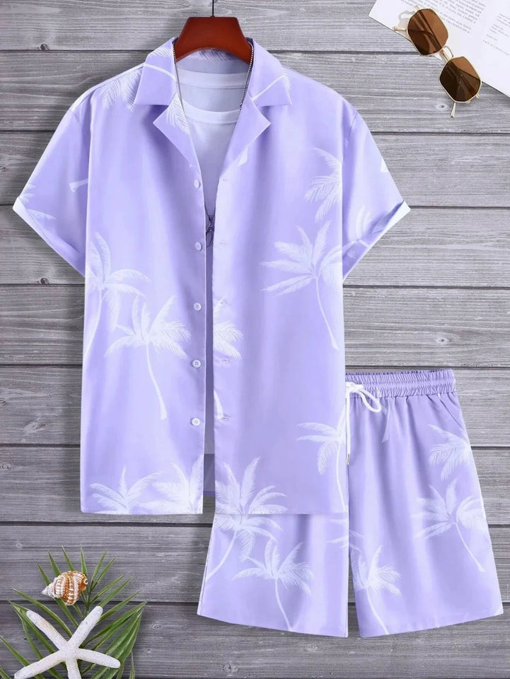 Vacation mood men beach shorts set - Wear with style