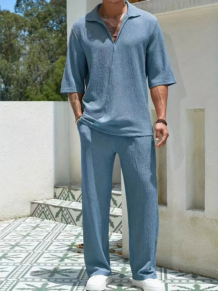 Vacation Summer Men's retro casual pants set - Wear with style