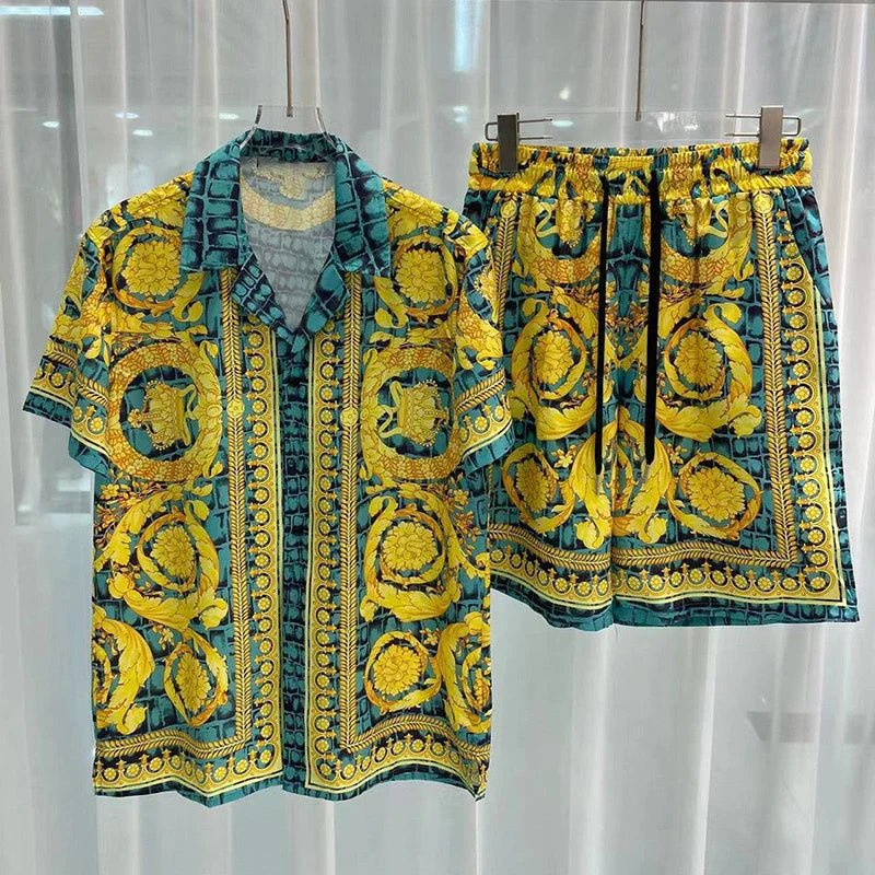 Vintage Luxury two piece beach shorts set - Wear with style
