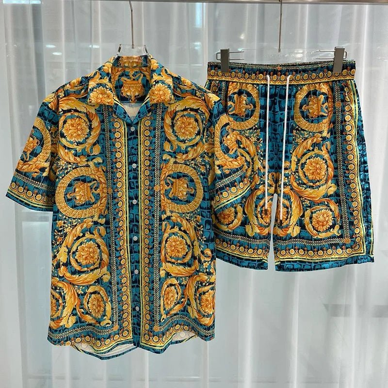 Vintage Luxury two piece beach shorts set - Wear with style