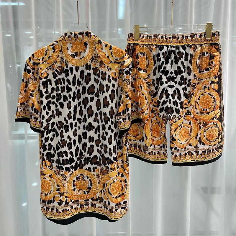 Vintage Luxury two piece beach shorts set - Wear with style