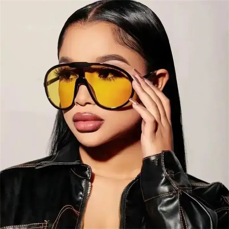 Vintage One Piece Champagne Sunglasses - Wear with style