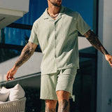 Vintage ShortsTwo Piece Men's Summer Beach Style set - Wear with style
