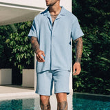 Vintage ShortsTwo Piece Men's Summer Beach Style set - Wear with style
