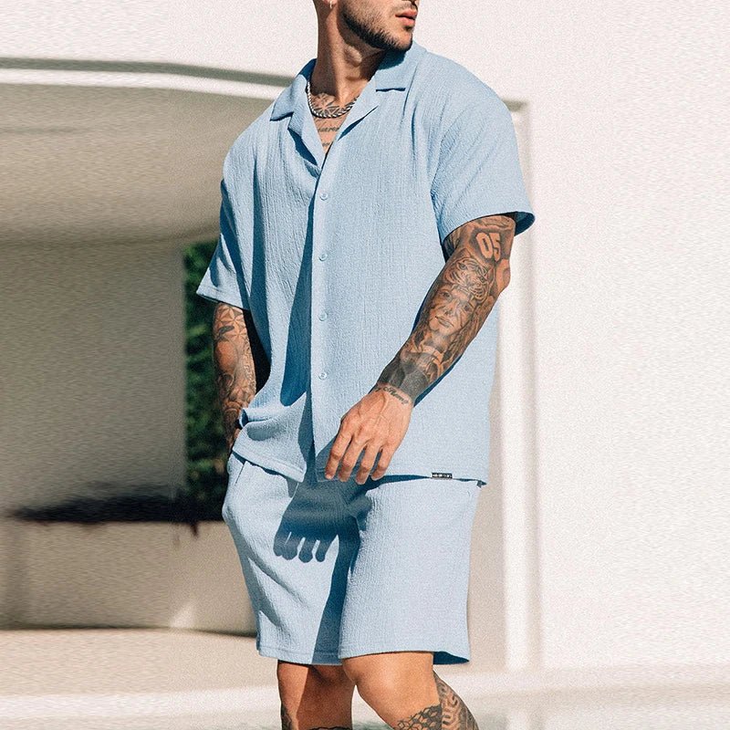 Vintage ShortsTwo Piece Men's Summer Beach Style set - Wear with style