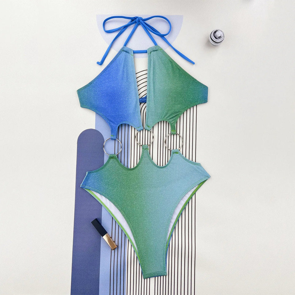 Vinyl one piece swimsuit - Wear with style