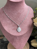 Virgin Mary Necklace sterling silver 925 | Figaro chain necklace 19”| Virgencita necklace - Wear with style