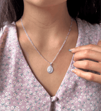 Virgin Mary Necklace sterling silver 925 | Figaro chain necklace 19”| Virgencita necklace - Wear with style