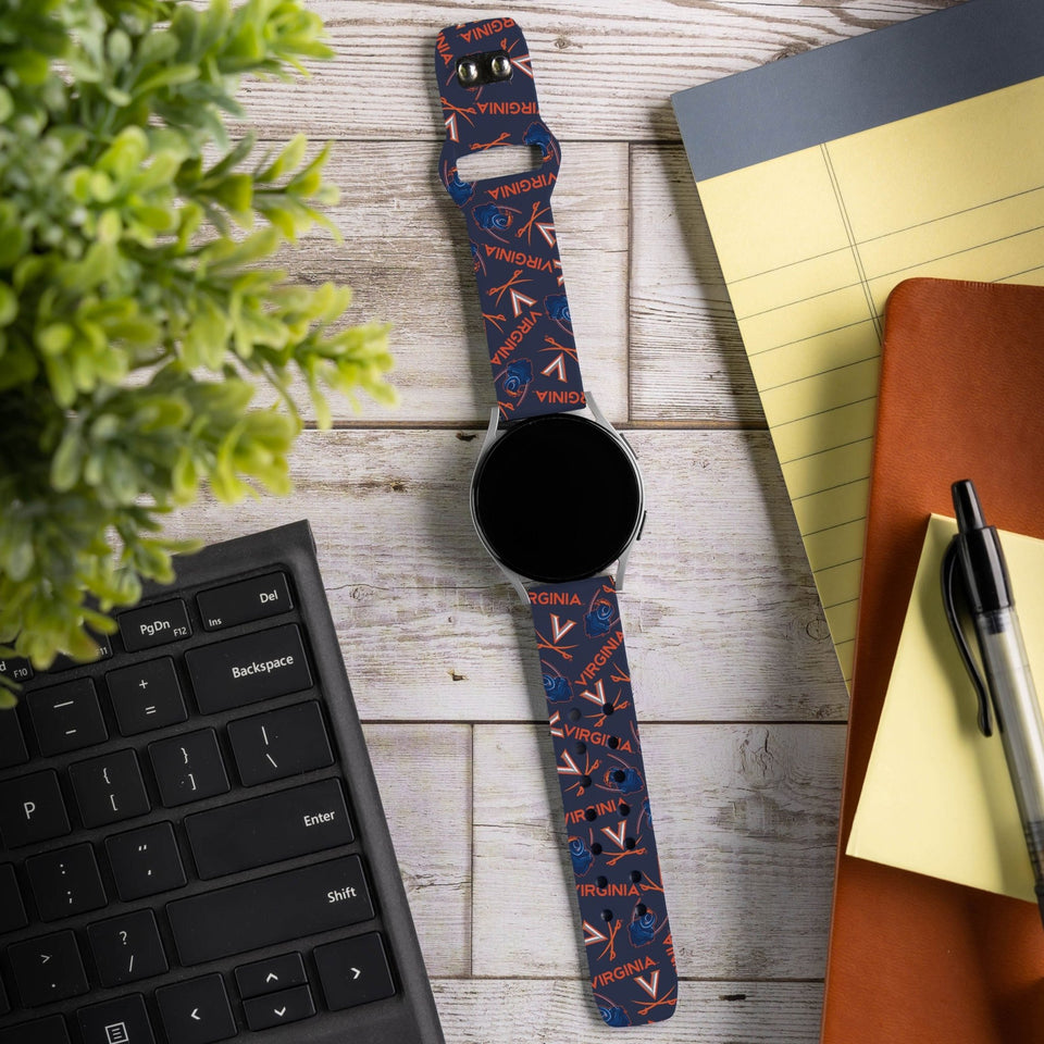 Virginia Cavaliers HD Watchband for Samsung, Garmin, Fossil, and More for Samsung, Garmin, Fossil, and More - Wear with style