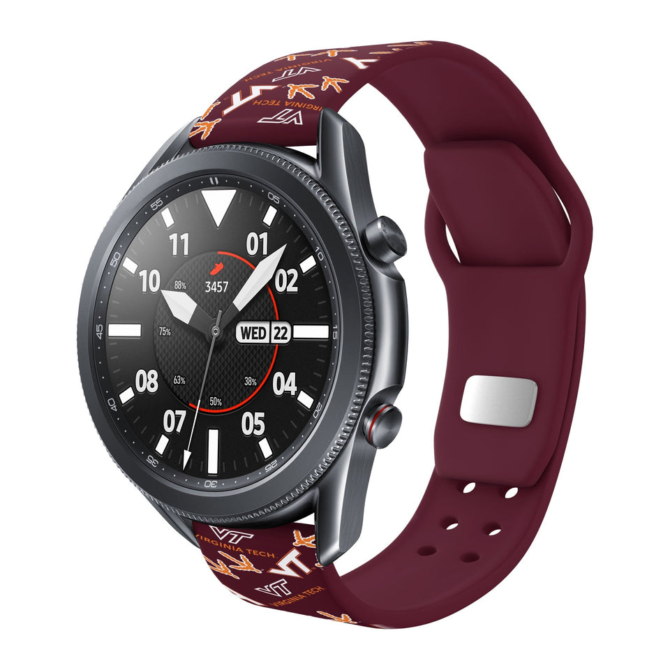 Virginia Tech Hokies HD Watchband for Samsung, Garmin, Fossil, and More for Samsung, Garmin, Fossil, and More - Wear with style