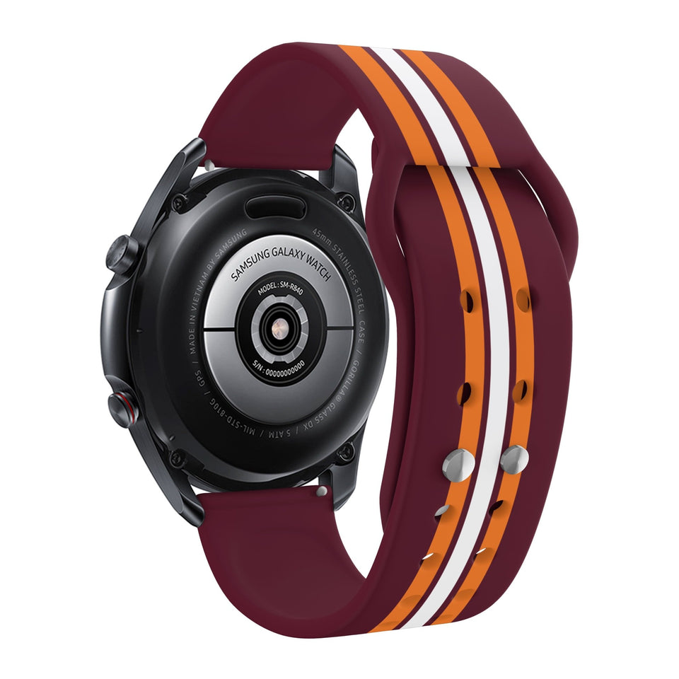 Virginia Tech Hokies HD Watchband for Samsung, Garmin, Fossil, and More for Samsung, Garmin, Fossil, and More - Wear with style