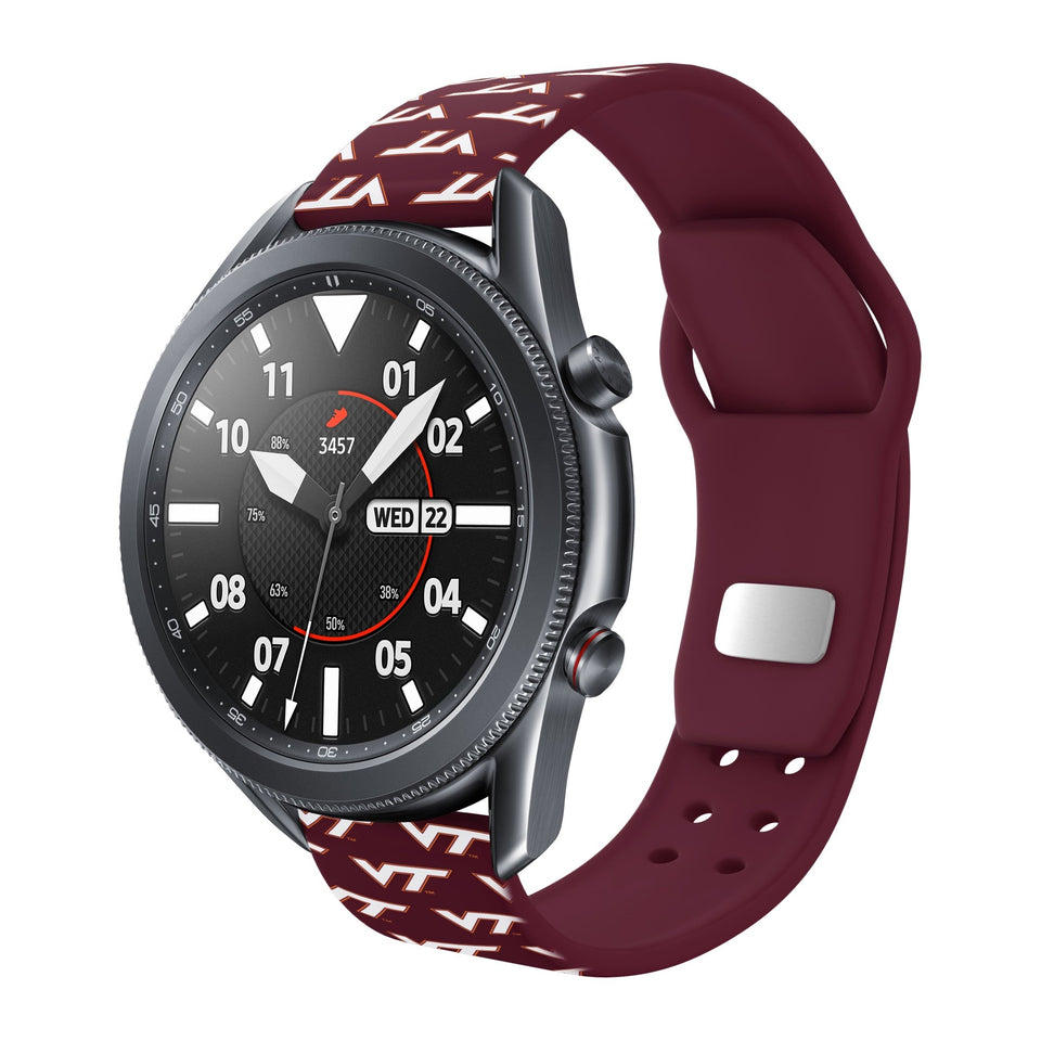 Virginia Tech Hokies HD Watchband for Samsung, Garmin, Fossil, and More for Samsung, Garmin, Fossil, and More - Wear with style