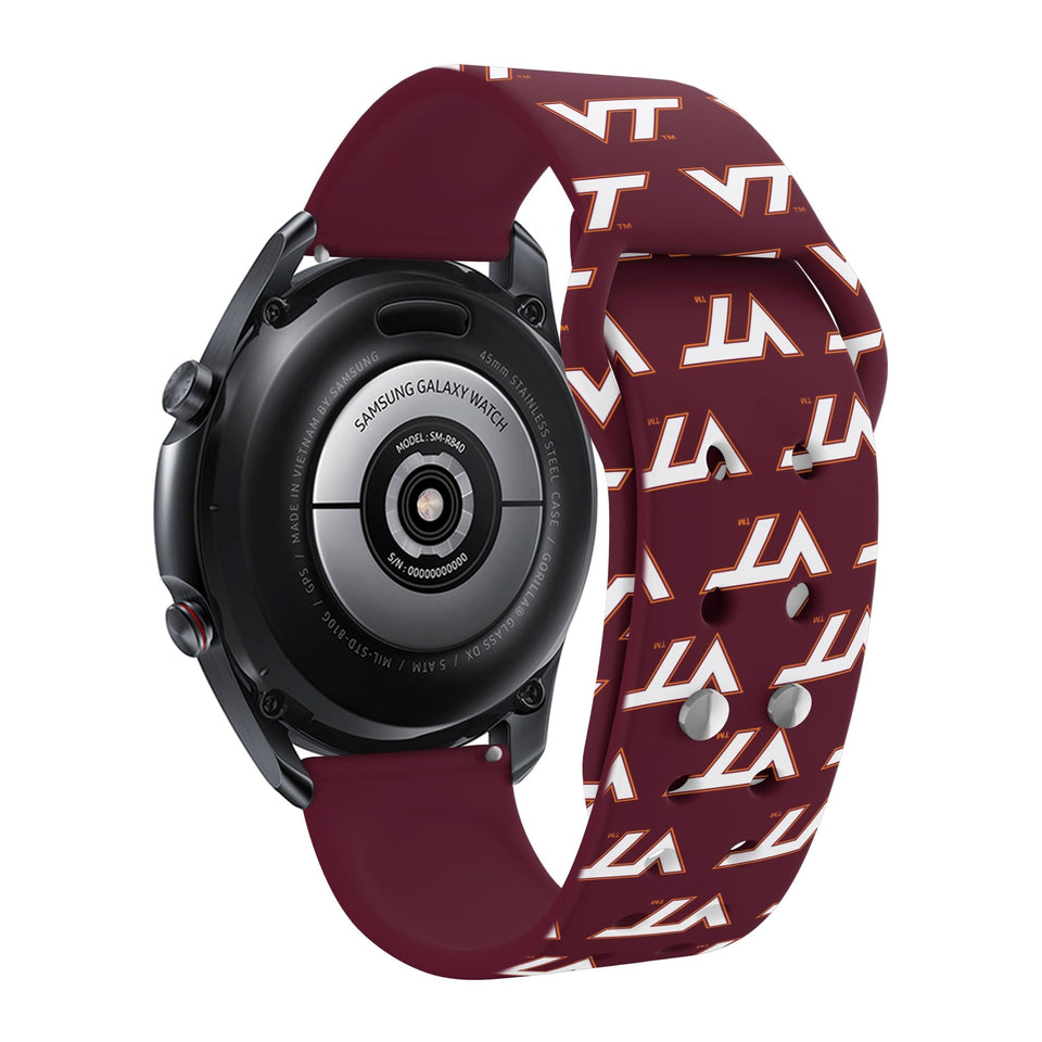 Virginia Tech Hokies HD Watchband for Samsung, Garmin, Fossil, and More for Samsung, Garmin, Fossil, and More - Wear with style