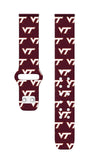 Virginia Tech Hokies HD Watchband for Samsung, Garmin, Fossil, and More for Samsung, Garmin, Fossil, and More - Wear with style